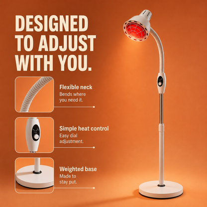 Infrared Heat Lamp — 275W Standing Pain Relief Therapy Light