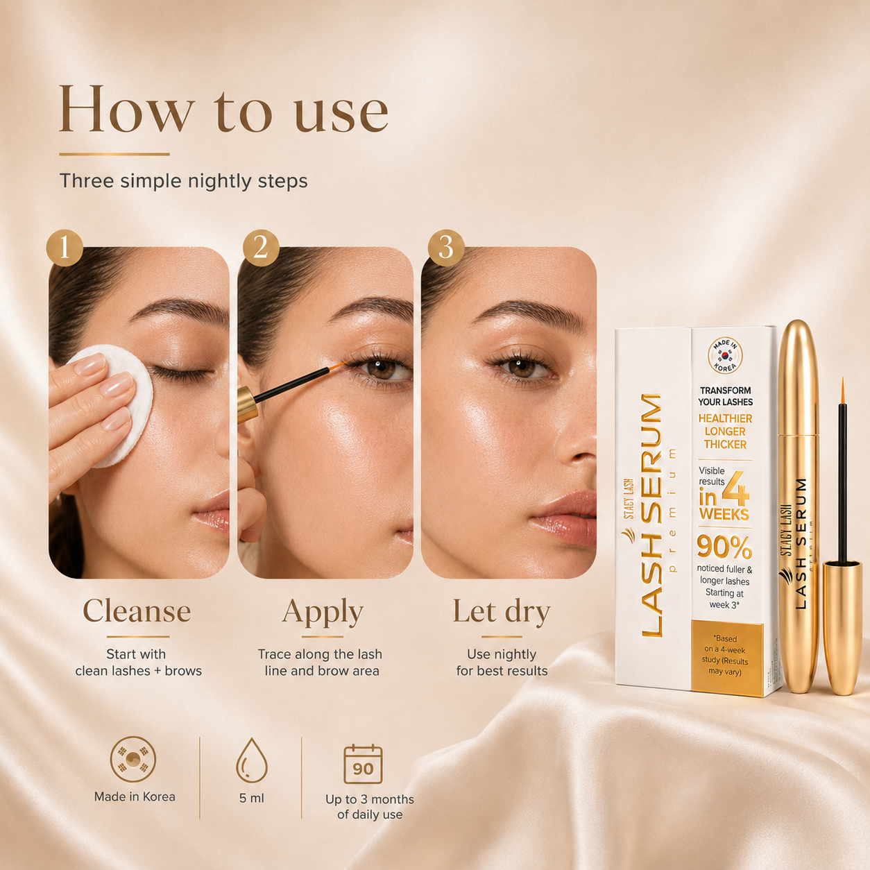 PICKORTA LashGlow™ Peptide Growth Serum for Lashes & Brows