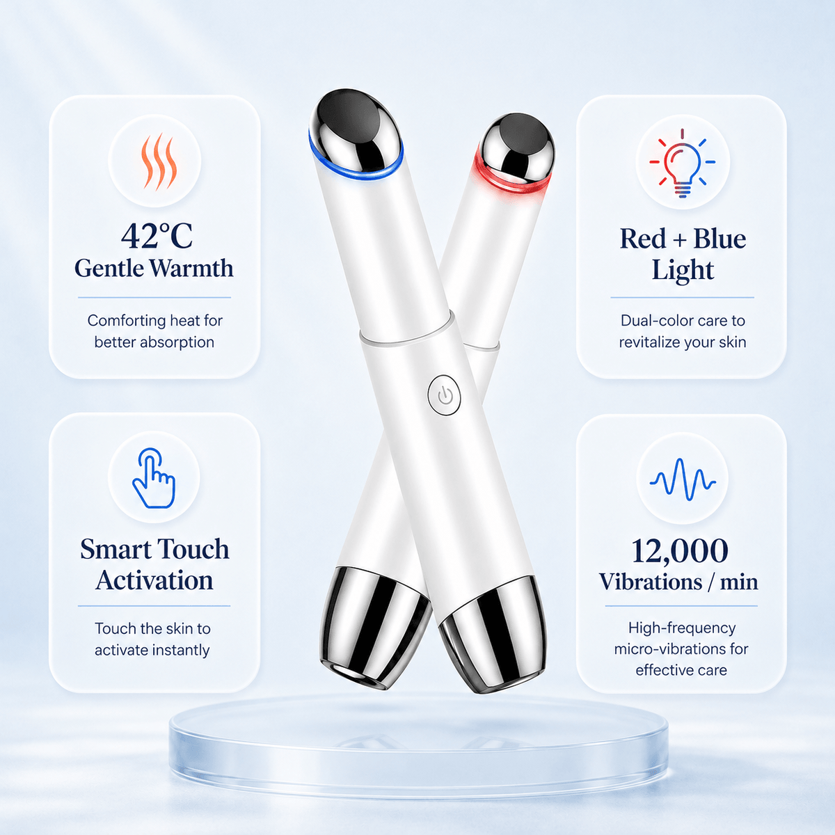 PICKORTA LUMIWAND™ Heated Eye & Facial Massage Wand